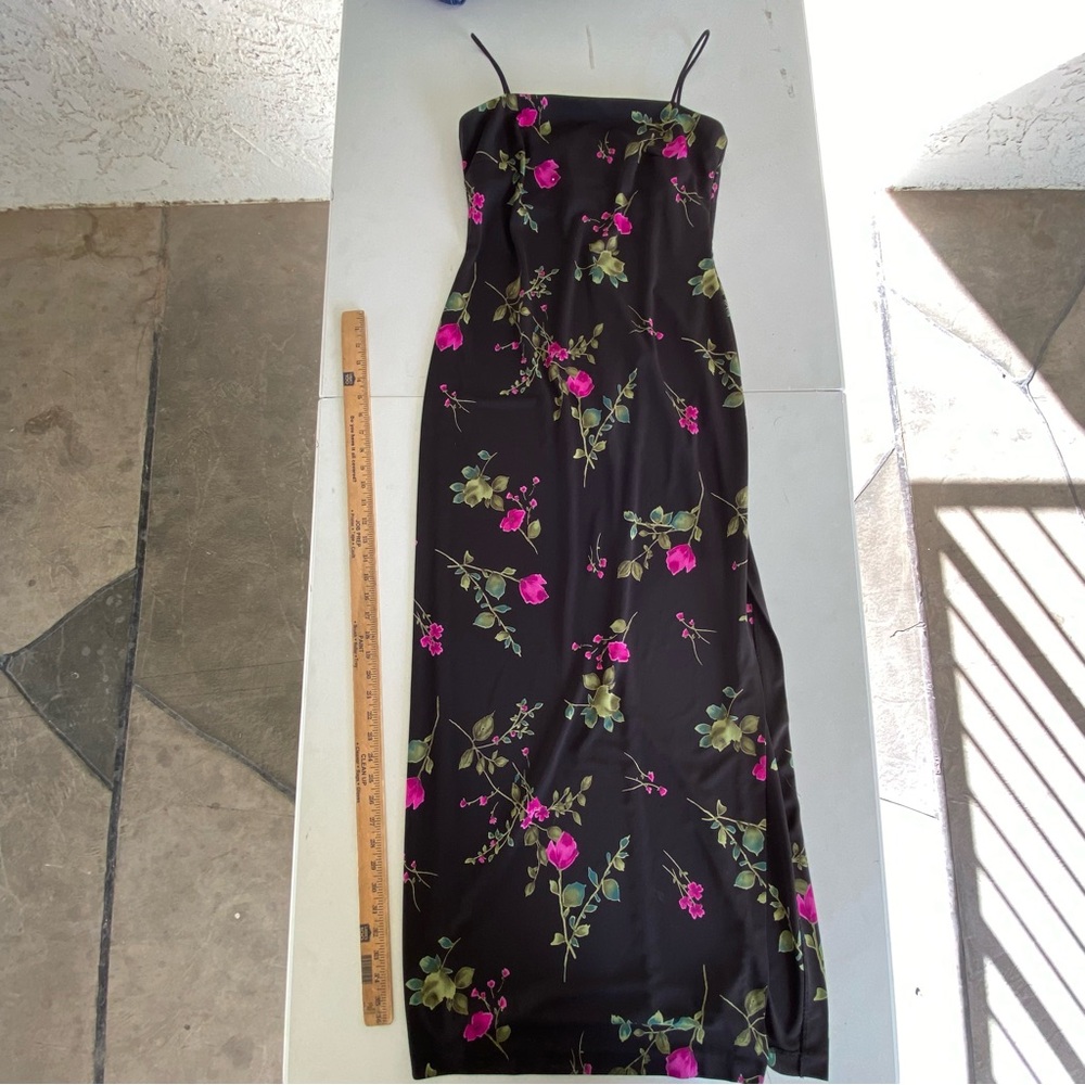 ARIANNA BY RACHEL KAYE x VINTAGE 90's moody floral fall maxi dress size 10